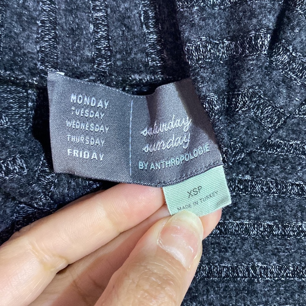 Anthropologie Saturday Sunday sweater XSP grunge dark gray gothic grunge Fall - Picture 5 of 9